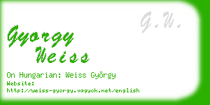 gyorgy weiss business card